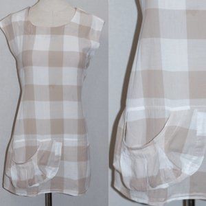 Kaktus Brown White Dress Shirt